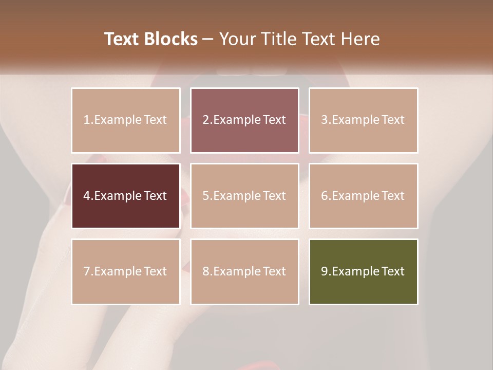 A Woman's Lips And Nails With A Red Manicure PowerPoint Template