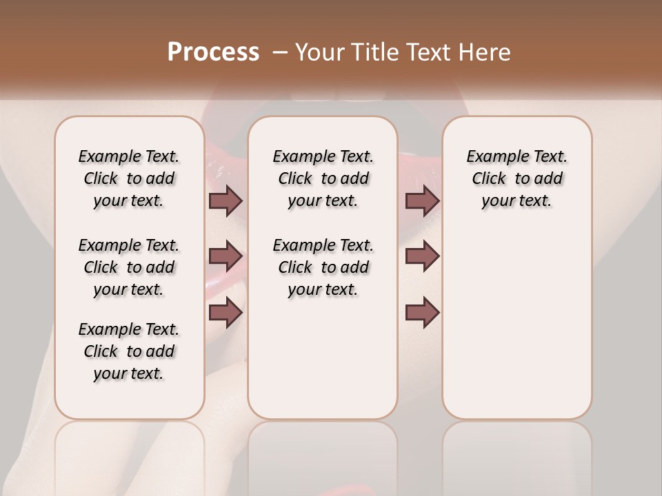 A Woman's Lips And Nails With A Red Manicure PowerPoint Template