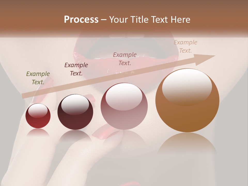 A Woman's Lips And Nails With A Red Manicure PowerPoint Template