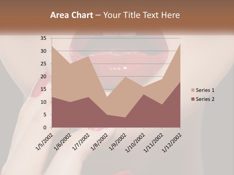 A Woman's Lips And Nails With A Red Manicure PowerPoint Template