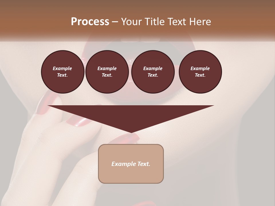 A Woman's Lips And Nails With A Red Manicure PowerPoint Template