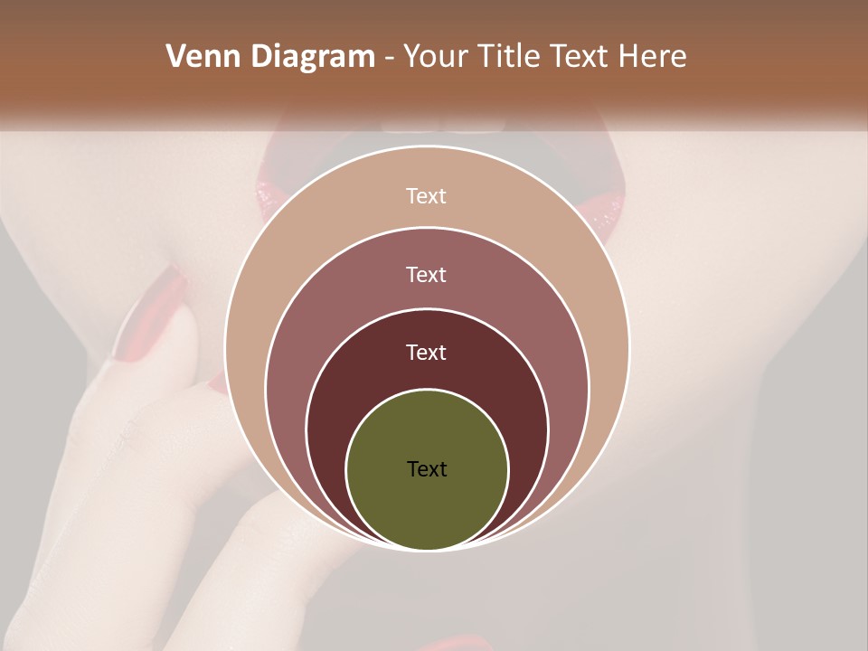 A Woman's Lips And Nails With A Red Manicure PowerPoint Template