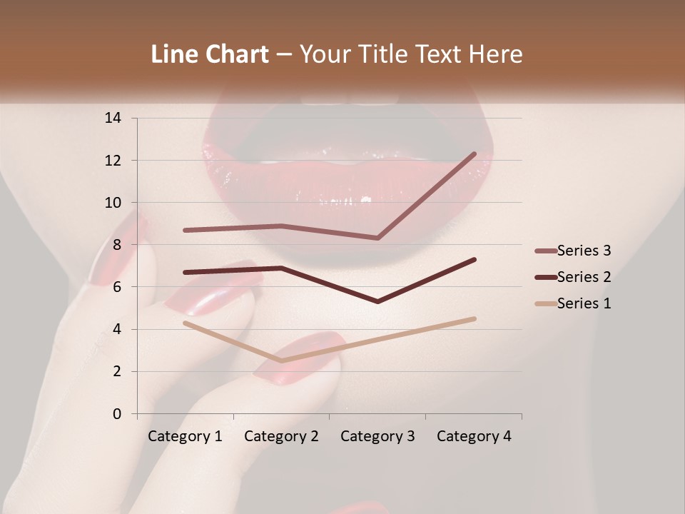 A Woman's Lips And Nails With A Red Manicure PowerPoint Template
