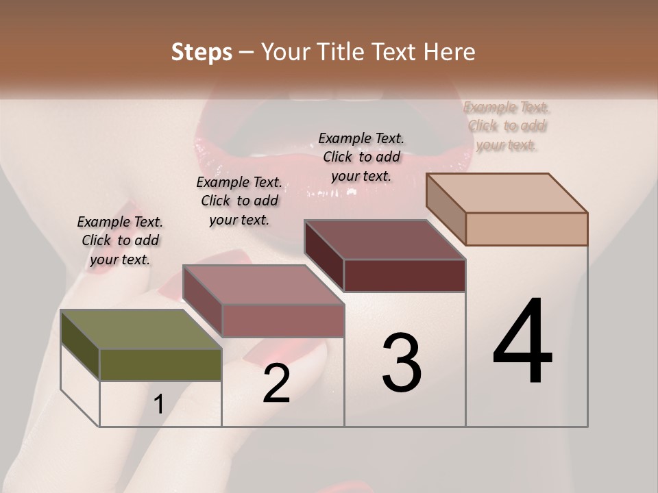 A Woman's Lips And Nails With A Red Manicure PowerPoint Template