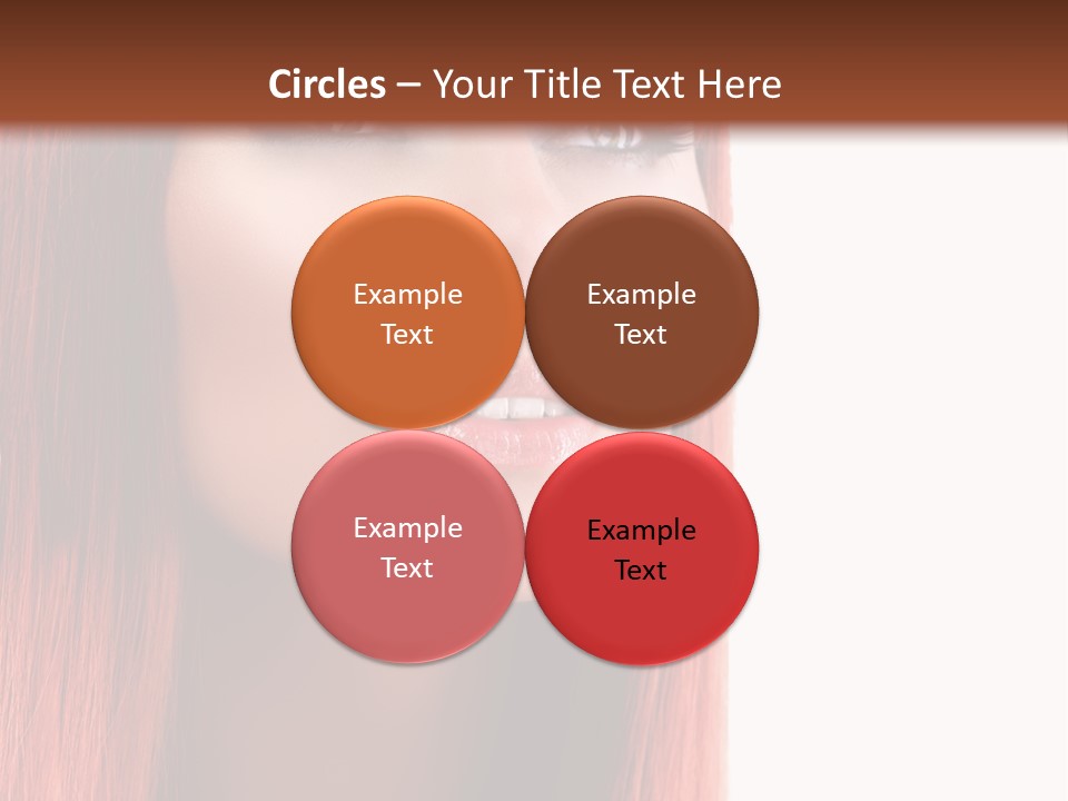 A Woman With Long Red Hair And Blue Eyes PowerPoint Template