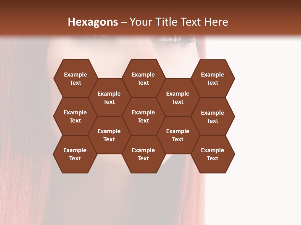 A Woman With Long Red Hair And Blue Eyes PowerPoint Template