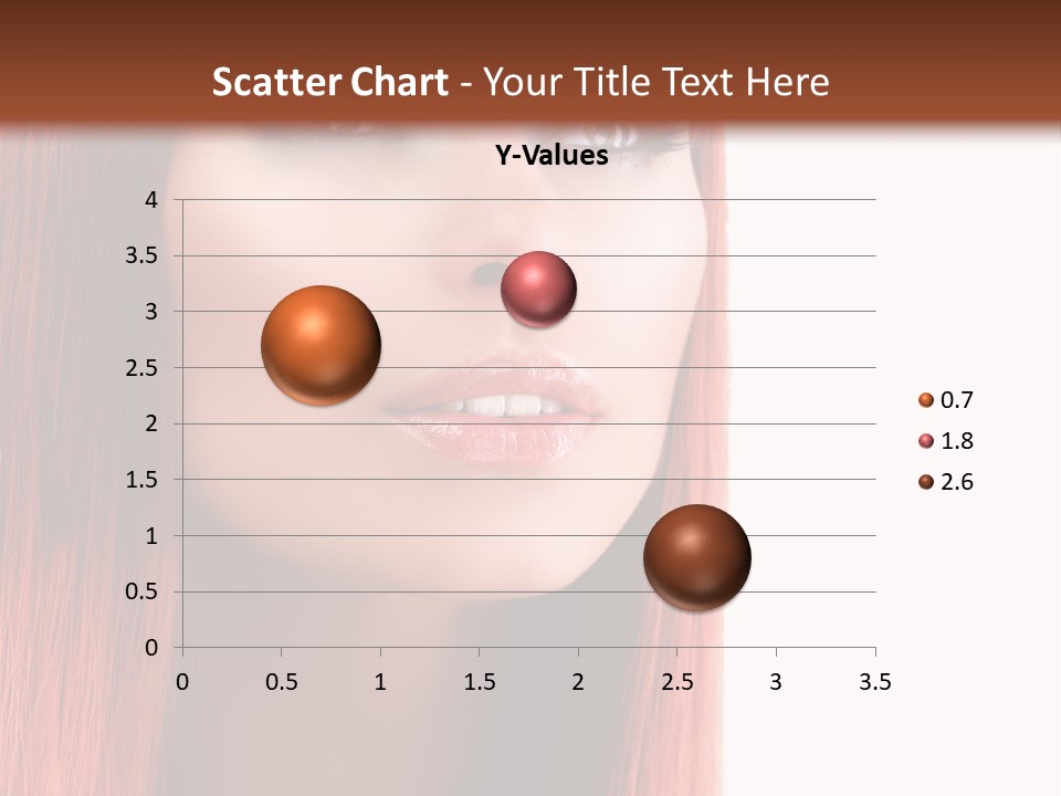 A Woman With Long Red Hair And Blue Eyes PowerPoint Template