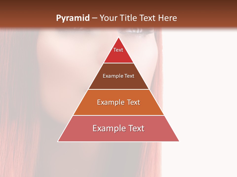 A Woman With Long Red Hair And Blue Eyes PowerPoint Template