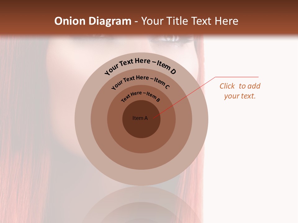 A Woman With Long Red Hair And Blue Eyes PowerPoint Template