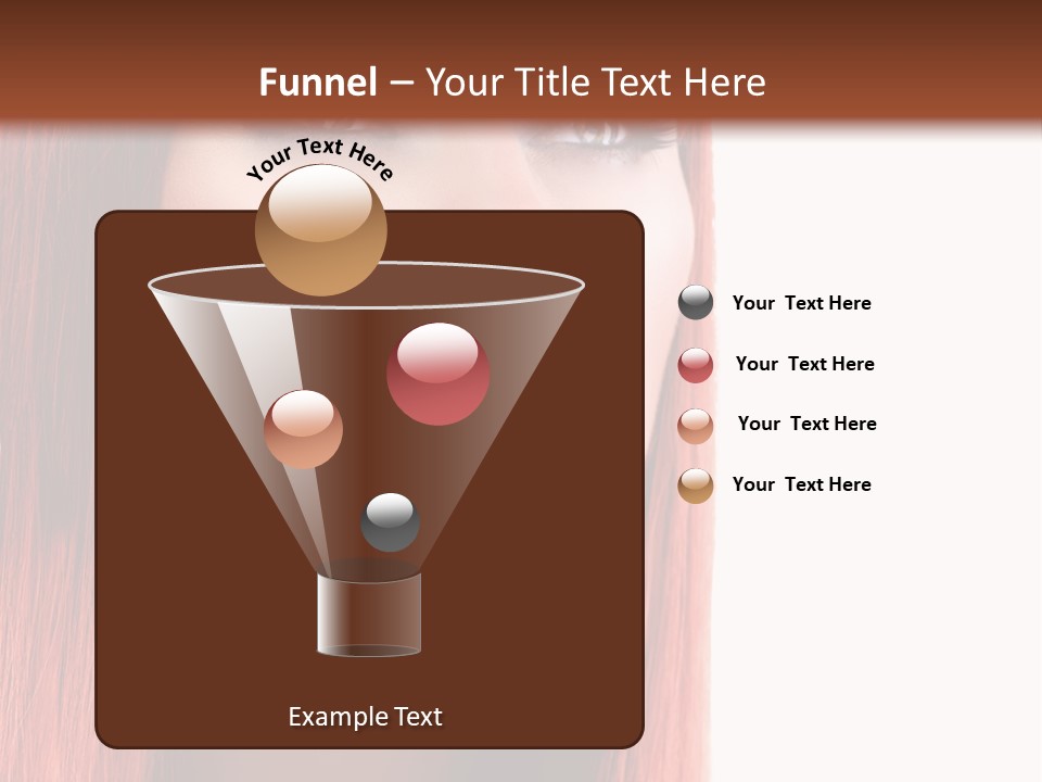 A Woman With Long Red Hair And Blue Eyes PowerPoint Template