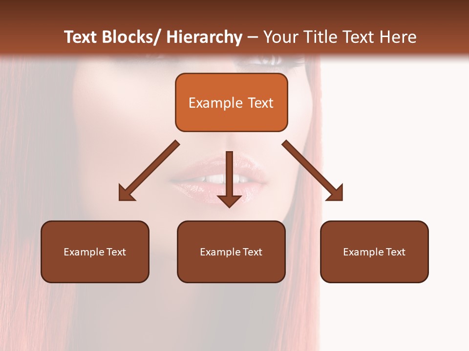 A Woman With Long Red Hair And Blue Eyes PowerPoint Template