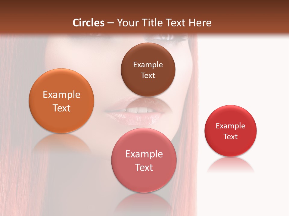A Woman With Long Red Hair And Blue Eyes PowerPoint Template