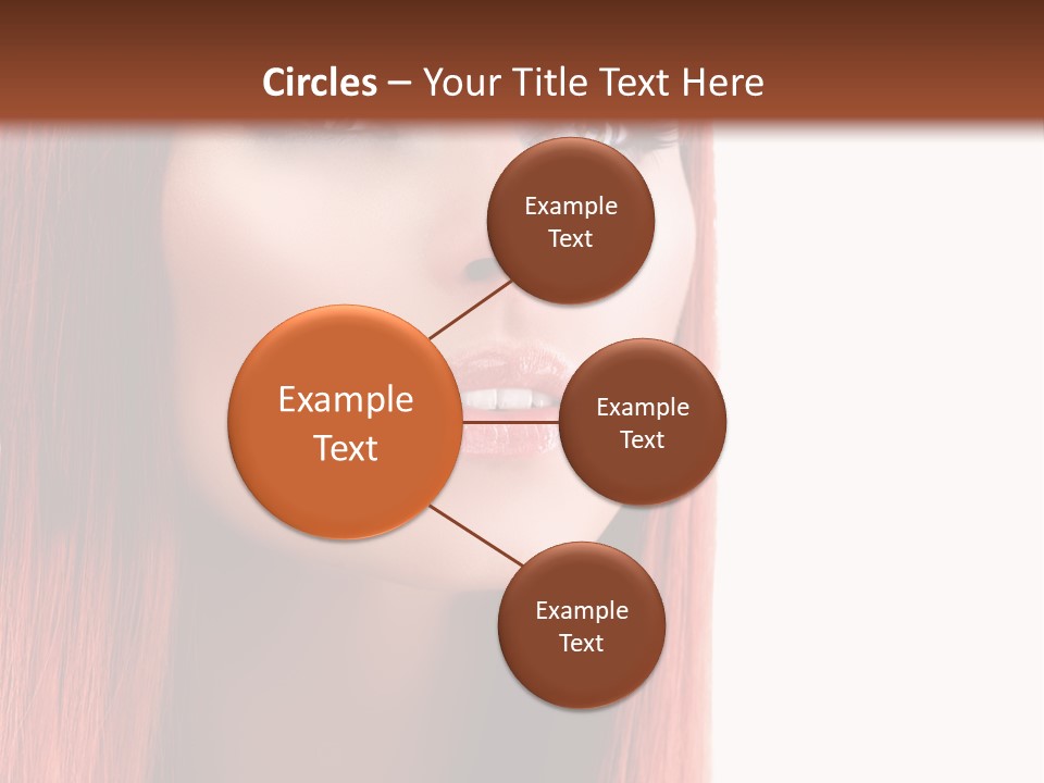 A Woman With Long Red Hair And Blue Eyes PowerPoint Template