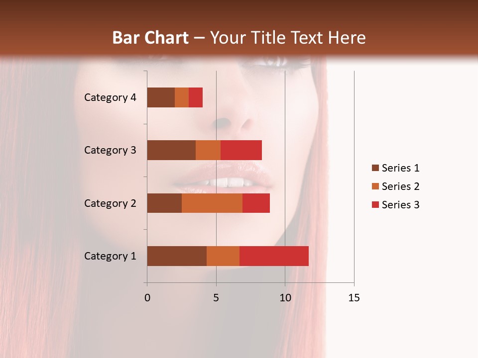 A Woman With Long Red Hair And Blue Eyes PowerPoint Template