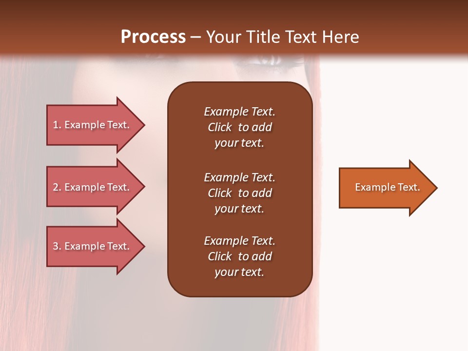 A Woman With Long Red Hair And Blue Eyes PowerPoint Template