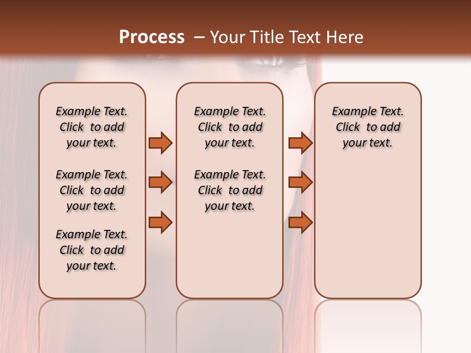 A Woman With Long Red Hair And Blue Eyes PowerPoint Template