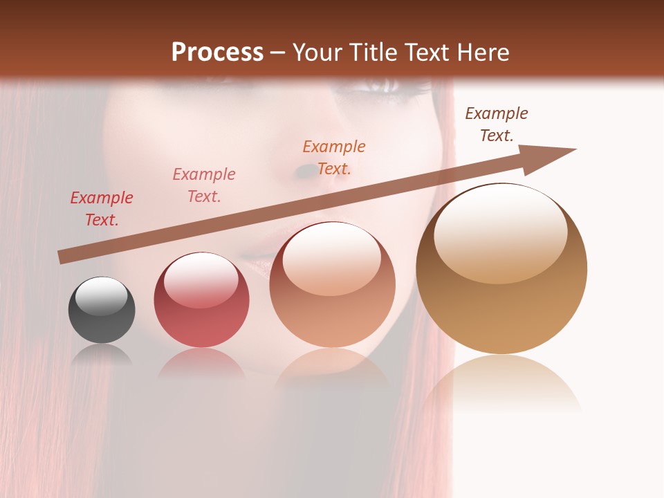 A Woman With Long Red Hair And Blue Eyes PowerPoint Template