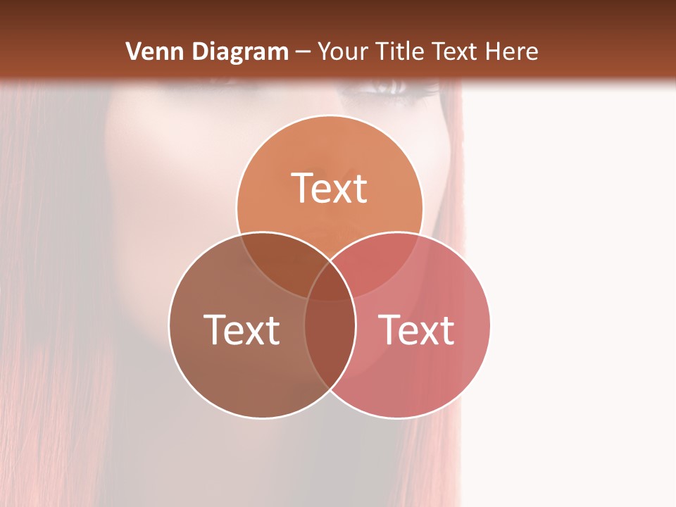 A Woman With Long Red Hair And Blue Eyes PowerPoint Template