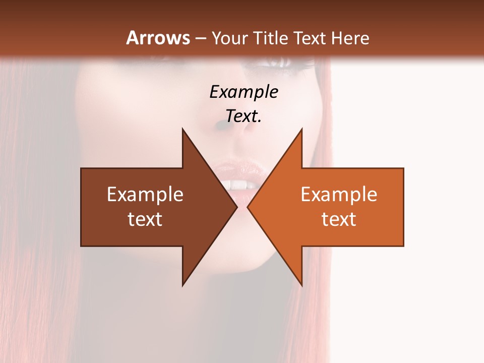 A Woman With Long Red Hair And Blue Eyes PowerPoint Template