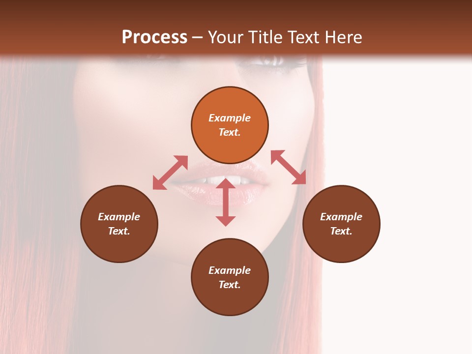 A Woman With Long Red Hair And Blue Eyes PowerPoint Template