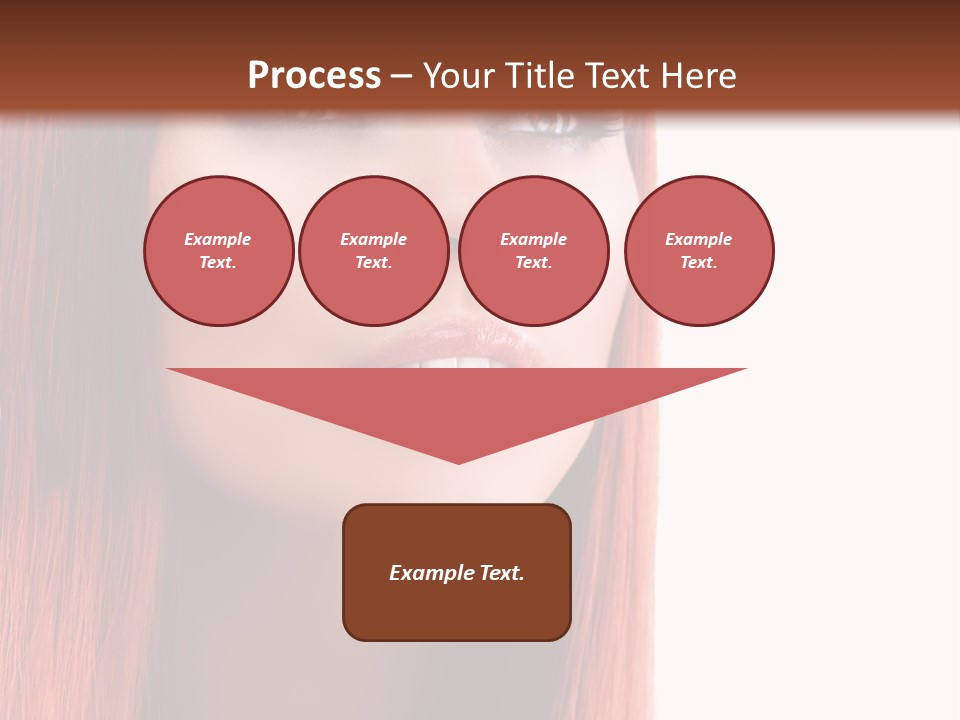 A Woman With Long Red Hair And Blue Eyes PowerPoint Template