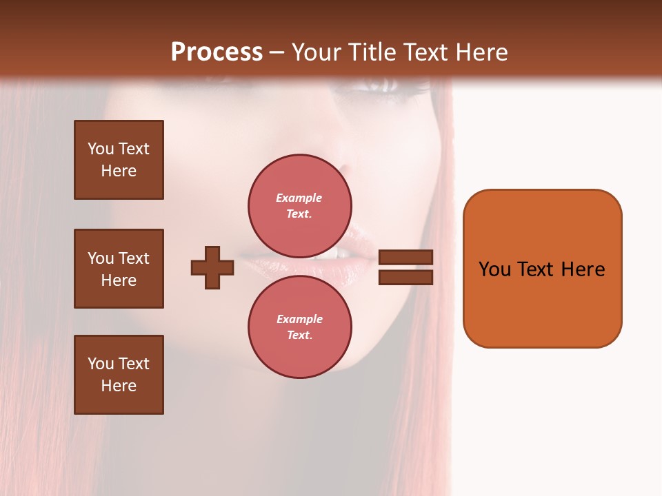 A Woman With Long Red Hair And Blue Eyes PowerPoint Template