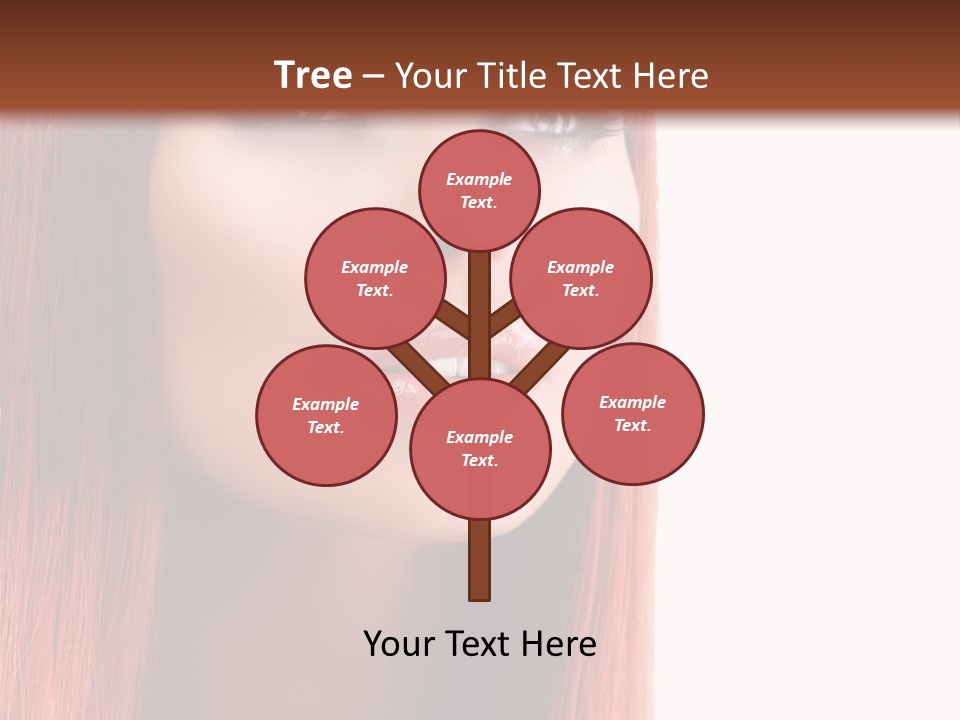 A Woman With Long Red Hair And Blue Eyes PowerPoint Template