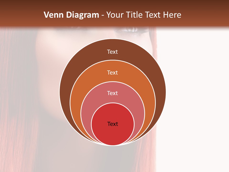 A Woman With Long Red Hair And Blue Eyes PowerPoint Template