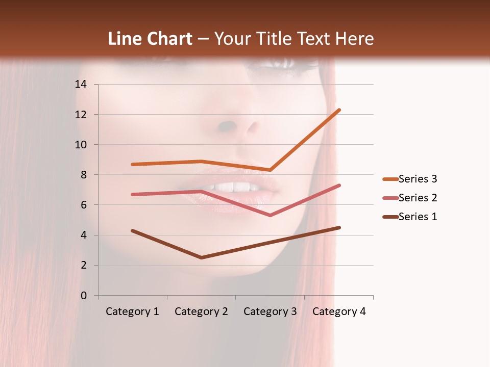 A Woman With Long Red Hair And Blue Eyes PowerPoint Template