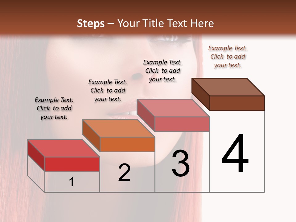 A Woman With Long Red Hair And Blue Eyes PowerPoint Template