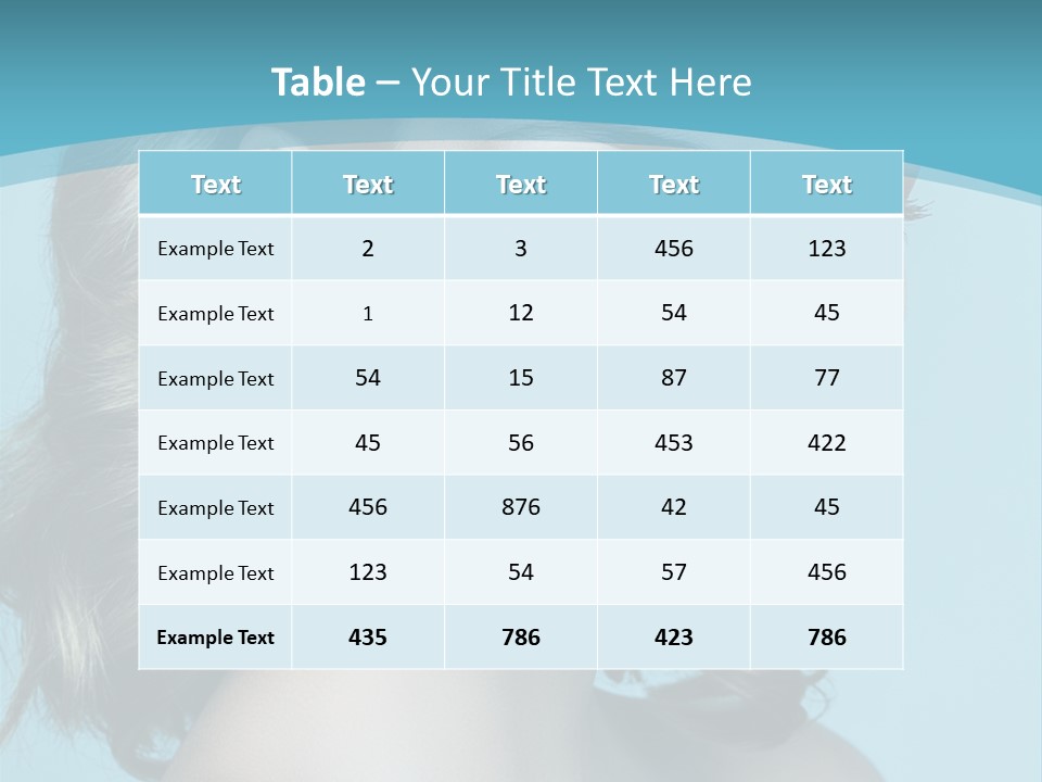 A Woman With Blue Eyes And A Red Lipstick PowerPoint Template