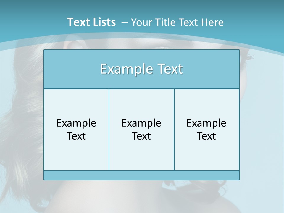 A Woman With Blue Eyes And A Red Lipstick PowerPoint Template