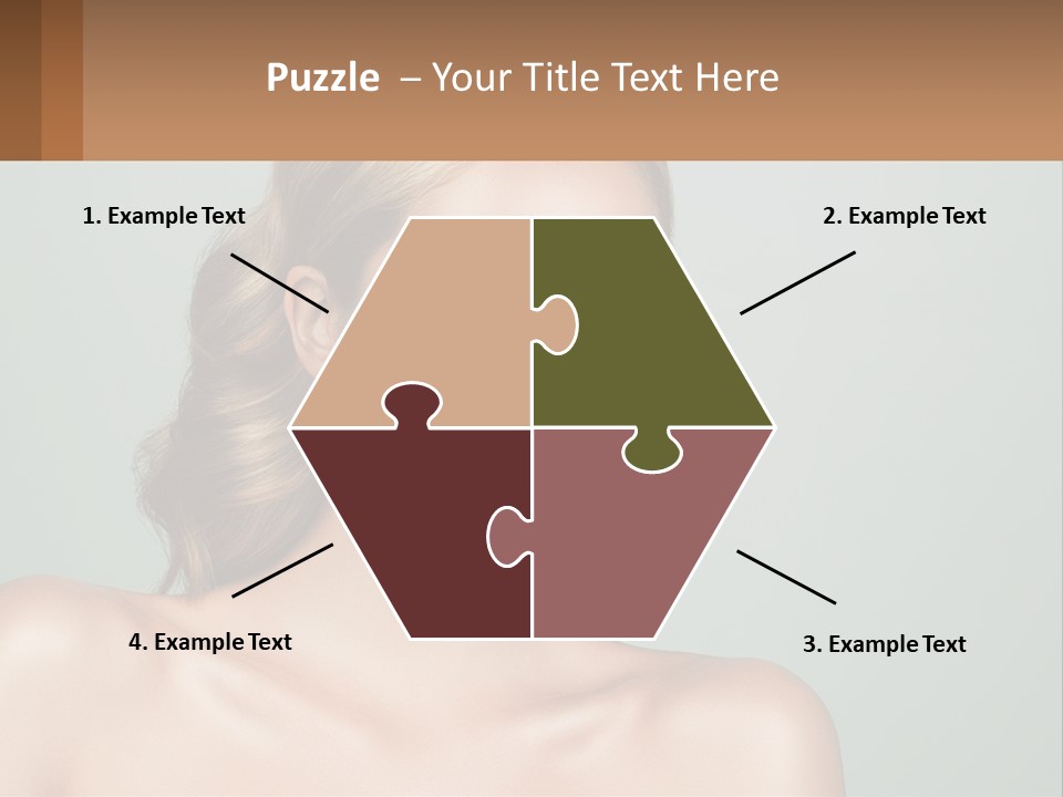 A Beautiful Woman With A Red Lipstick On Her Face PowerPoint Template