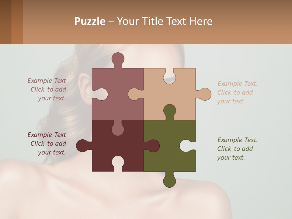 A Beautiful Woman With A Red Lipstick On Her Face PowerPoint Template