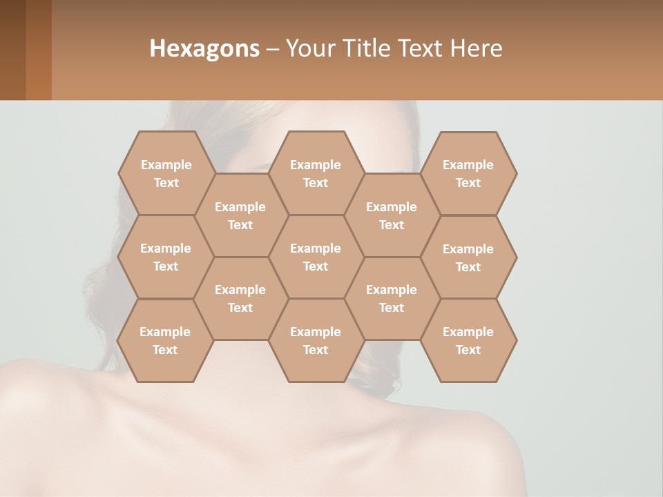 A Beautiful Woman With A Red Lipstick On Her Face PowerPoint Template