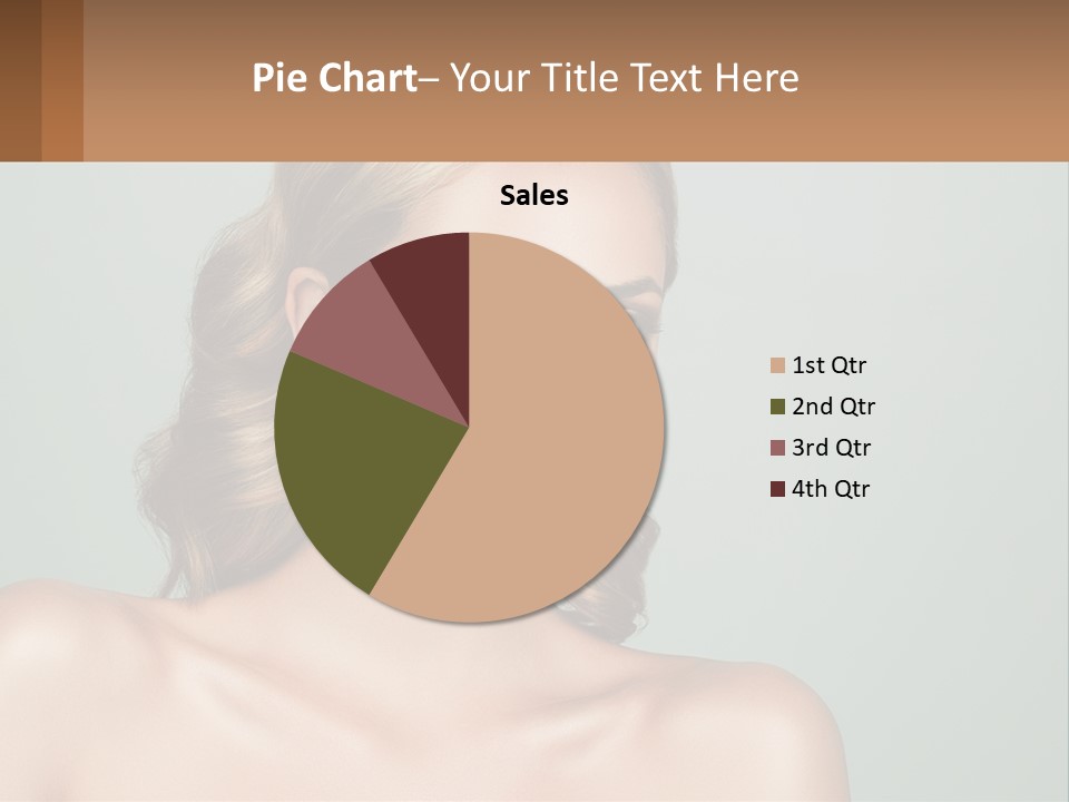 A Beautiful Woman With A Red Lipstick On Her Face PowerPoint Template