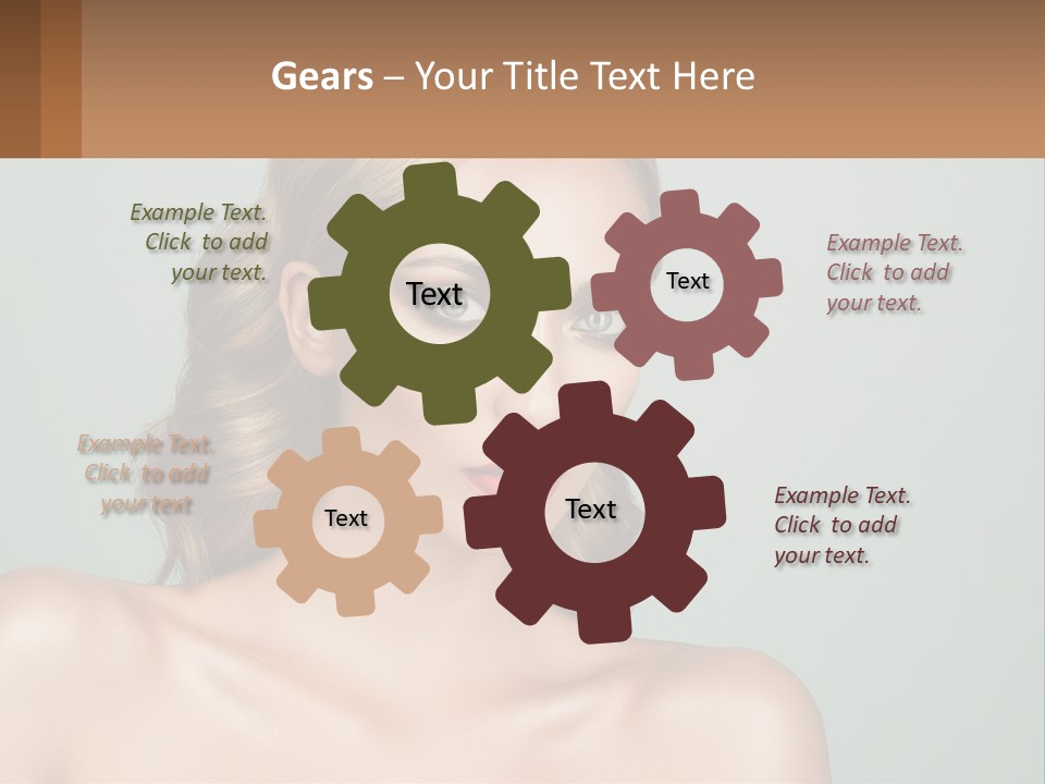 A Beautiful Woman With A Red Lipstick On Her Face PowerPoint Template