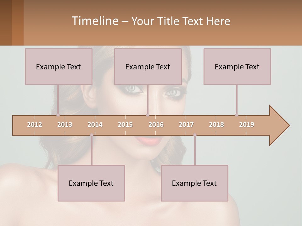 A Beautiful Woman With A Red Lipstick On Her Face PowerPoint Template