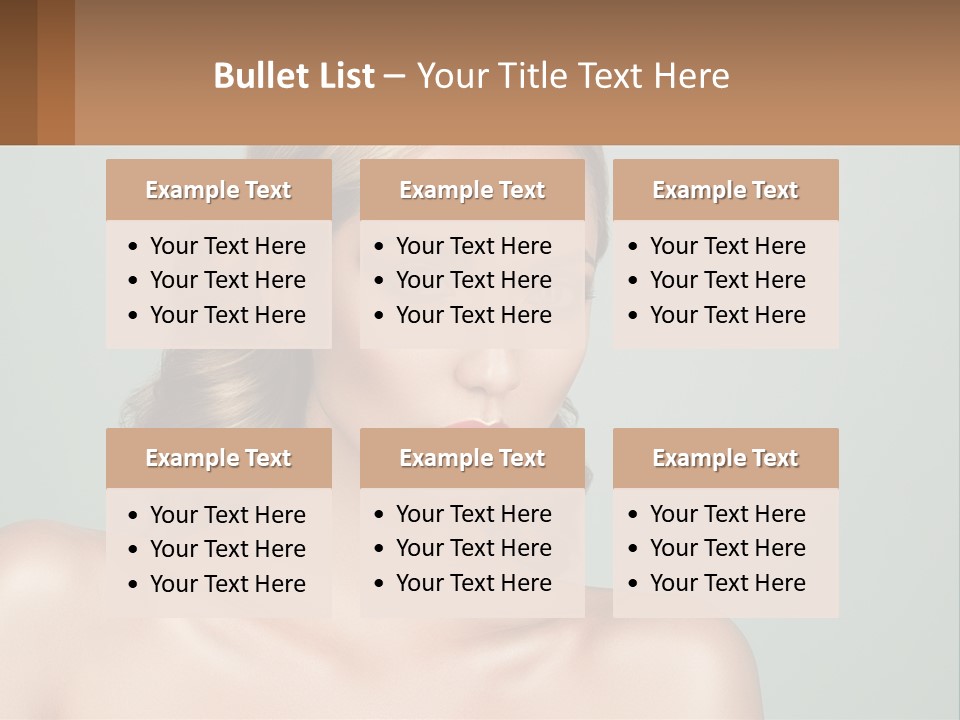 A Beautiful Woman With A Red Lipstick On Her Face PowerPoint Template