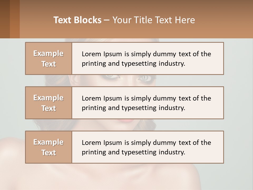 A Beautiful Woman With A Red Lipstick On Her Face PowerPoint Template