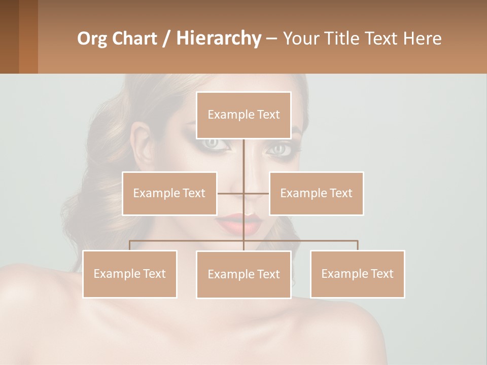 A Beautiful Woman With A Red Lipstick On Her Face PowerPoint Template