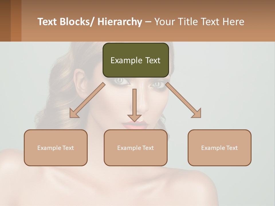 A Beautiful Woman With A Red Lipstick On Her Face PowerPoint Template