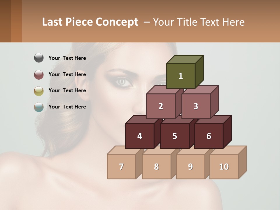 A Beautiful Woman With A Red Lipstick On Her Face PowerPoint Template