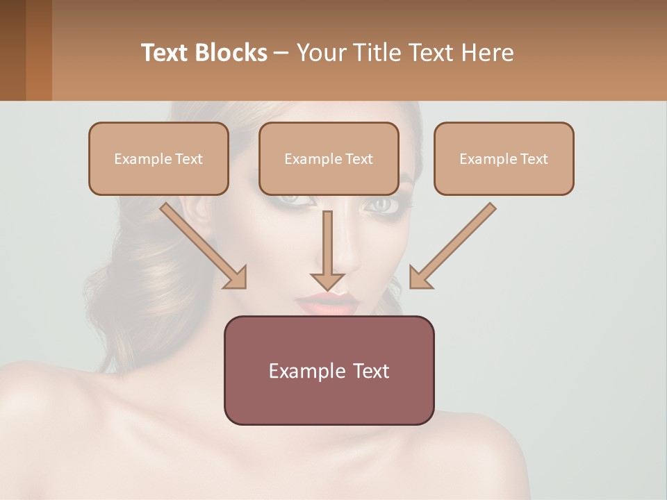 A Beautiful Woman With A Red Lipstick On Her Face PowerPoint Template