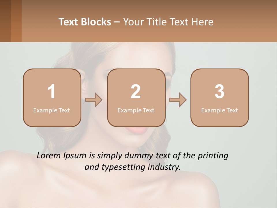 A Beautiful Woman With A Red Lipstick On Her Face PowerPoint Template