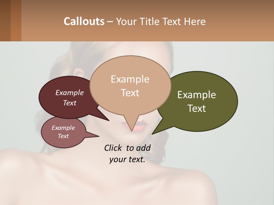 A Beautiful Woman With A Red Lipstick On Her Face PowerPoint Template