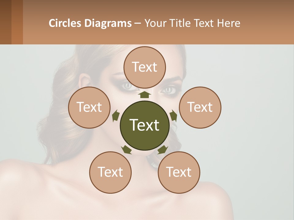 A Beautiful Woman With A Red Lipstick On Her Face PowerPoint Template