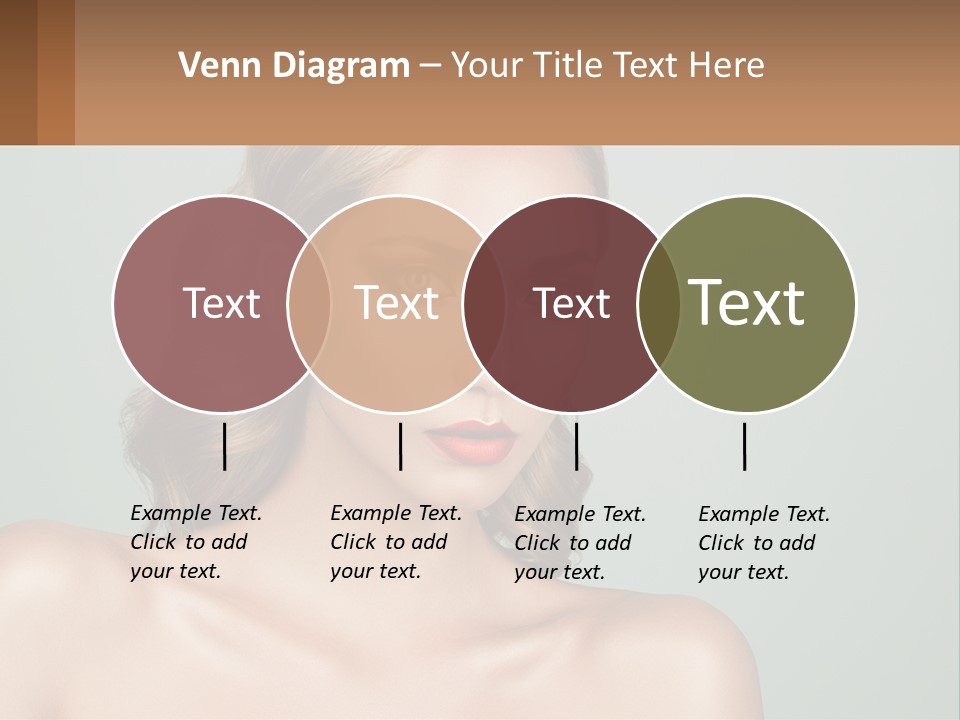 A Beautiful Woman With A Red Lipstick On Her Face PowerPoint Template