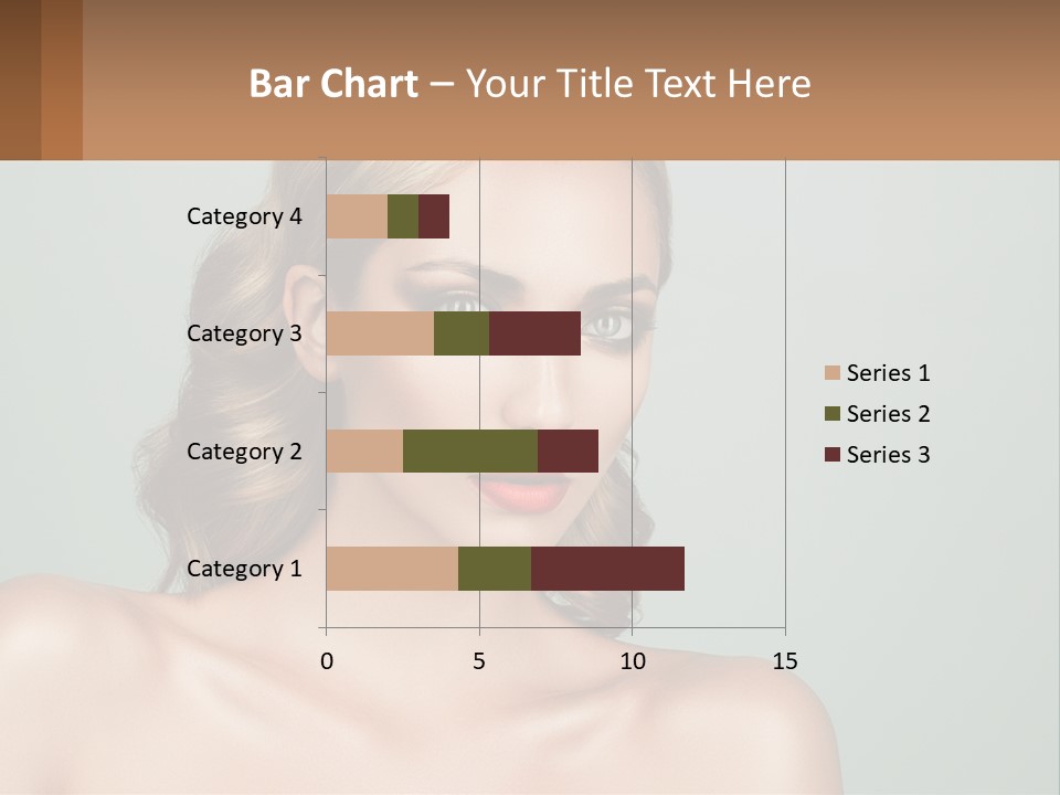 A Beautiful Woman With A Red Lipstick On Her Face PowerPoint Template