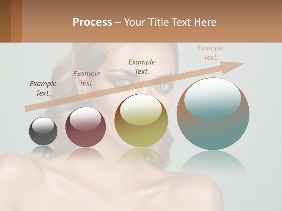 A Beautiful Woman With A Red Lipstick On Her Face PowerPoint Template